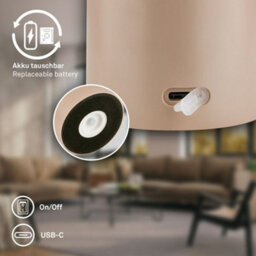 Briloner Gila Beige Led Table Lamp Rechargeable Light Dimmable Cordless Outdoor Warm White 20,5Cm - thumbnail 5