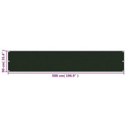 Berkfield Balcony Screen Dark Green 90X500 Cm Hdpe - thumbnail 5