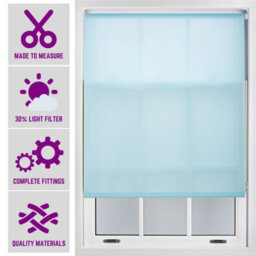Furnished Made To Measure Day Light Roller Blinds - Duck Egg Blue Roller Blind For Windows And Doors (W)60Cm (L)165Cm