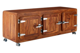Orsina Sheesham Wood Low Sideboard,industrial Storage Cabinet,sideboard Television Cabinet,small Display Cabinet