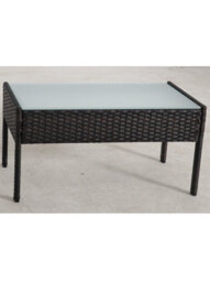 Sh&g Heaton 4 Seater Sofa Set - 4 Piece Table, Chairs & Sofa - Steel & Brown Rattan With Grey Cushions - Indoor & Outdoor - thumbnail 5