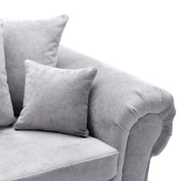 Abakus Direct Verona Collection 3 Seater In Light Grey Crushed Chenille - thumbnail 8