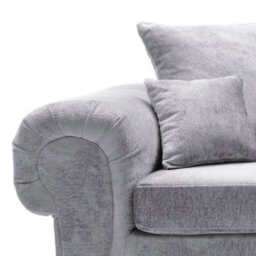 Abakus Direct Verona Collection 3 Seater In Light Grey Crushed Chenille - thumbnail 7