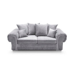 Abakus Direct Verona Collection 3 Seater In Light Grey Crushed Chenille - thumbnail 6