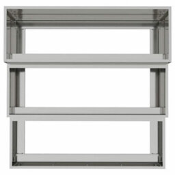 Berkfield Modern Garden Planter Silver 90 X 90 X 35 Cm Galvanised Steel - thumbnail 8