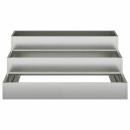 Berkfield Modern Garden Planter Silver 90 X 90 X 35 Cm Galvanised Steel - thumbnail 6