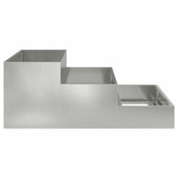 Berkfield Modern Garden Planter Silver 90 X 90 X 35 Cm Galvanised Steel - thumbnail 7