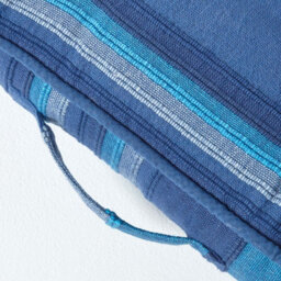 Homescapes Morocco Striped Cotton Floor Cushion Blue - thumbnail 4