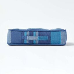 Homescapes Morocco Striped Cotton Floor Cushion Blue - thumbnail 5