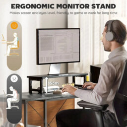 168Cm Reversible L Shaped Desk, 240Cm Two Person Desk, Black - thumbnail 5