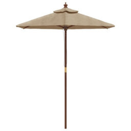 Walplus Garden Parasol With Wooden Pole Taupe 196X231 Cm - thumbnail 3