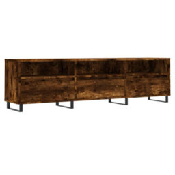 Berkfield Sturdy Tv Cabinet Smoked Oak 150X30X44.5 Cm Engineered Wood - thumbnail 1