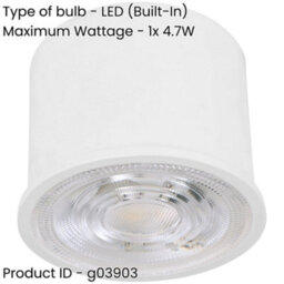 Loops Stylish Modern White Ceiling Spotlight For Indoor Home Decor - thumbnail 2