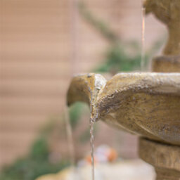 Primrose Cream Imperial Round Tiered Solar Powered Water Feature Fountain With Lights H92Cm - thumbnail 3