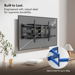 "Vonhaus Long Reach Tv Wall Bracket For 40-80"" Screens, Articualting Tv Bracket With Spirit Level, 50Kg Capacity" - thumbnail 2