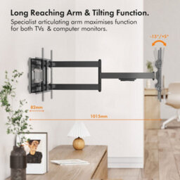 "Vonhaus Long Reach Tv Wall Bracket For 40-80"" Screens, Articualting Tv Bracket With Spirit Level, 50Kg Capacity" - thumbnail 3