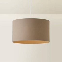 Valuelights Reni Taupe Fabric Drum Ceiling Lamp Shade And Bulb (D)35Cm - thumbnail 6