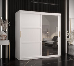 Arte Ramiro Ii Contemporary 2 Sliding Door Wardrobe 9 Shelves 2 Rails White Matt (H)2000mm (W)1800mm (D)620mm - thumbnail 2