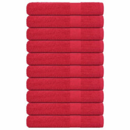 Berkfield Sauna Towels 10 Pcs Red 80X200 Cm 360 Gsm 100% Cotton