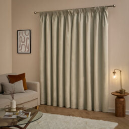 furn. Furn The Ultimate Velvet Blackout Pencil Pleat Curtain Pair, Natural, (W) 229 X (D) 229Cm - thumbnail 3