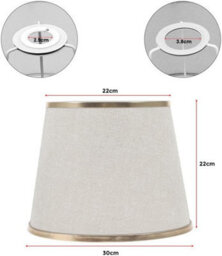 3 Pack Fabric Coolie Lampshades 22Cm Off White Ceiling Light Shades Pendant Lamp Shades - thumbnail 3