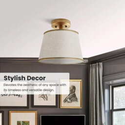 3 Pack Fabric Coolie Lampshades 22Cm Off White Ceiling Light Shades Pendant Lamp Shades - thumbnail 5