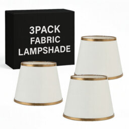 3 Pack Fabric Coolie Lampshades 22Cm Off White Ceiling Light Shades Pendant Lamp Shades
