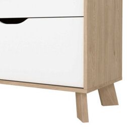 Wyld Haus Lira Jackson Hickory Oak Wood And White 6-Drawer Double Dresser - thumbnail 9