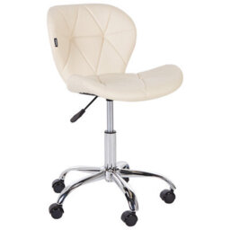 Beliani Desk Chair Valetta Faux Leather Beige - thumbnail 1