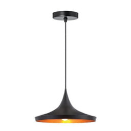 Vintage Golden Pendant Light Elegant Wide Ceiling Fixture - thumbnail 1