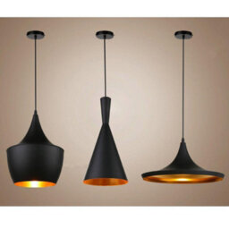Vintage Golden Pendant Light Elegant Wide Ceiling Fixture - thumbnail 9