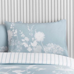 Catherine Lansfield Meadowsweet Floral Blue Duvet Cover Set Single Bedding Set - thumbnail 3