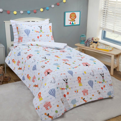 Smart Living Luxury Easy Care Circus Reversible Duvet Cover  With Pillowcases - image 1