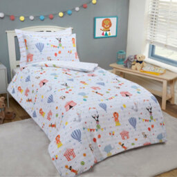 Smart Living Luxury Easy Care Circus Reversible Duvet Cover  With Pillowcases