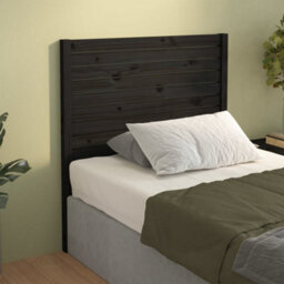 Berkfield Bed Headboard Black 96X4X100 Cm Solid Wood Pine - thumbnail 1