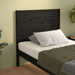 Berkfield Bed Headboard Black 96X4X100 Cm Solid Wood Pine - thumbnail 4
