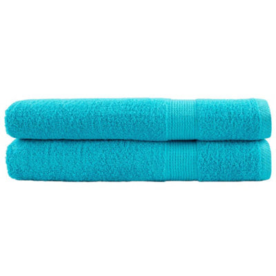 Berkfield Premium Towels Solund 2 Pcs Turquoise 100X200 Cm 600 Gsm - image 1