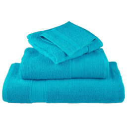 Berkfield Premium Towels Solund 2 Pcs Turquoise 100X200 Cm 600 Gsm - thumbnail 4