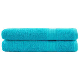 Berkfield Premium Towels Solund 2 Pcs Turquoise 100X200 Cm 600 Gsm - thumbnail 1