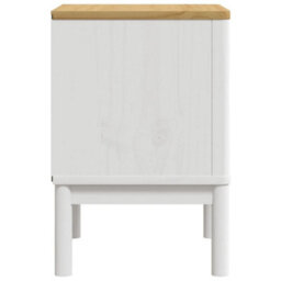 Berkfield Bedside Cabinet Floro White 45X39X57 Cm Solid Wood Pine - thumbnail 6