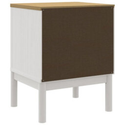Berkfield Bedside Cabinet Floro White 45X39X57 Cm Solid Wood Pine - thumbnail 7