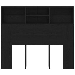 Walplus Headboard Cabinet Black Oak 120 X 19 X 103.5 Cm Engineered Wood - thumbnail 6