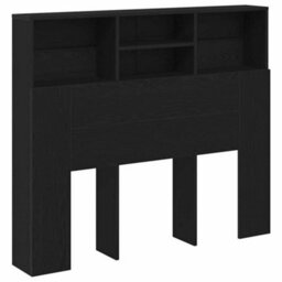 Walplus Headboard Cabinet Black Oak 120 X 19 X 103.5 Cm Engineered Wood - thumbnail 2