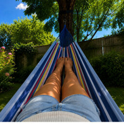 Amazonas Tahiti Ocean Single Garden Hammock Weather Resistant Elltex Fabric Pink Purple 120Kg - thumbnail 8