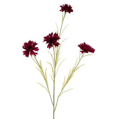 Hill Interiors Cornflower Artificial Plant Burgundy (One Size)