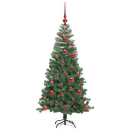 Vidaxl Christmas Tree With 150 Leds With Stand Green 120 Cm Pvc - thumbnail 4
