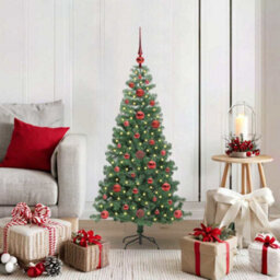 Vidaxl Christmas Tree With 150 Leds With Stand Green 120 Cm Pvc - thumbnail 1