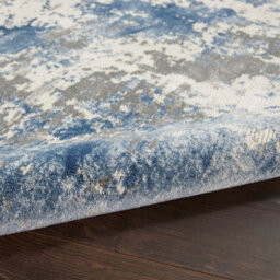 Grey Blue Rug, Luxurious Modern Abstract Rug, 10mm Thick Stain-Resistant Rug For Bedroom, & Dining Room-160Cm X 221Cm - thumbnail 7