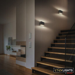 Briloner Cordless Wall Light Rechargeable Lamp Up & Down Motion Sensor Stick-On 3W, 270Lm Black - thumbnail 9