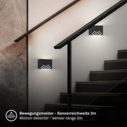 Briloner Cordless Wall Light Rechargeable Lamp Up & Down Motion Sensor Stick-On 3W, 270Lm Black - thumbnail 5